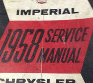 1958 CHRYSLER IMPERIAL Service Shop Repair Manual BRAND NEW FACTORY REPRINT