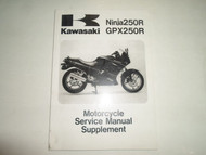 1988 2007 Kawasaki Ninja250R GPX250R Service Manual Supplement FACTORY OEM DEAL