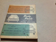 1953 1954 1955 LINCOLN BODY Parts Catalog Catalogue Manual Final Edition