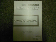 1990 SUZUKI SIDEKICK SIDE KICK Factory Owners Manual New 1990