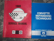 1988 Chevrolet Chevy CORVETTE Service Repair Shop Manual Set W TRAINING BOOK OEM