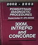 2003 MOPAR DODGE INTREPID 300M POWERTRAIN DIAGNOSTIC PROCEDURES Service Manual