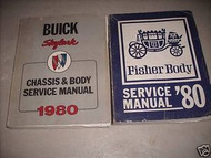1980 Buick Skylark Chassis Body Service Shop Repair Manual Set OEM W FISHER BODY