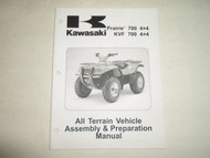 2004 2005 Kawasaki Prairie 700 4x4 KVF 700 4x4 ATV Assembly Preparation Manual