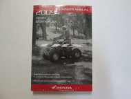 2009 HONDA TRX90X SPORTRAX 90X Owners Manual OEM FACTORY BOOK NEW 09