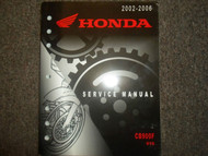 2002 2003 2004 2005 2006 Honda CB900F 919 Service Repair Shop Factory Manual NE