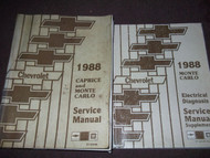 1988 Chevy Monte Carlo Caprice Repair Service Shop Manual SET FACTORY 88 OEM