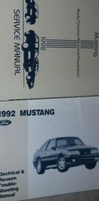 1992 FORD MUSTANG Service Shop Repair Manual Set 2 VOLUME W EWD DEALERSHIP OEM