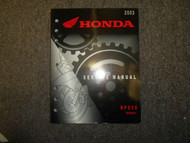 2003 Honda NPS50 RUCKUS Service Shop Repair Factory Manual NEW 2003 Honda NPS50