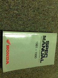 1981 1982 83 85 1986 87 88 1989 1990 HONDA MOTORCYCLE SCOOTER ATV SPEC Manual x