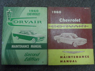 1960 Chevrolet CHEVY CORVAIR Maintenance Shop Manual Set FACTORY OEM BOOKS USED