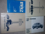 1992 FORD MUSTANG Service Shop Repair Manual Set OEM FACTORY DEALERSHIP 92 BOOK