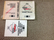 1987 Chevrolet CHEVY CORVETTE Service Repair Shop Manual SET PRELIMINARY + EWD X