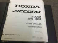 2003 2004 Honda ACCORD 2 DOOR DR Parts Catalog Shop Manual Book Factory 2ND EDIT
