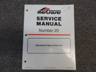 1992 MerCruiser # 20 Blackhawk Stern Drive Unit Manual OEM 90-823228 792 WRITING