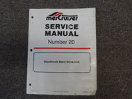 1994 MerCruiser # 20 Blackhawk Stern Drive Unit Service Shop Manual WATER DAMAGE
