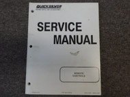 1997 QuickSilver Marine Remote Controls Service Manual 90-814705R1 STAINS COVER