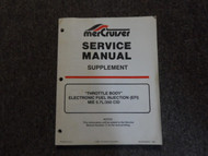 MerCruiser Throttle Body EFI MIE 5.7L Service Manual Supplement WATER DAMAGE OEM