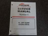 1998 MerCruiser # 5 Hi Performance VI Dry Sump Stern Drive Manual WATER DAMAGED