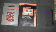 1993 TOYOTA TERCEL Service Shop Repair Manual Set W WIRING DIAGRAM + TECH BULLET