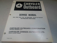 1982 Chrysler Outboard Service Manual 9.2 9.6 9.9 10 Sailor 12.9 15 HP OEM x