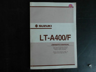 2002 2003 SUZUKI LT-A400/F LT A400/F OWNERS Manual LIT 999011-38F51-03A EN K3