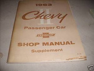 1963 Chevrolet Chevy II Shop Service Repair Manual Supplement
