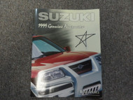 1999 Suzuki Genuine Accessories Guide Manual FACTORY OEM BOOK 99 WRITING .