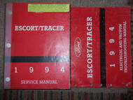 1994 FORD ESCORT MERCURY TRACER Repair Service Shop Manual Set W EVTM EWD OEM
