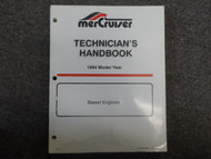 1994 Mercruiser Technicians Handbook Diesel Engines Service Manual FACTORY WORN