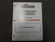1997 Mercruiser Technicians Handbook In-Line Diesel Engines Manual FACTORY OEM