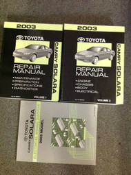 2003 Toyota Camry Solara Service Repair Shop Manual Set W WIRING DIAGRAM BOOK