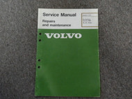 1985 Volvo DL GL Turbo Pre Delivery Repairs & Maintenance Service Manual OEM 85