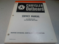 1982 Chrysler Outboard Service Manual 45 50 HP OEM Boat OB 3787 Outboard Motors