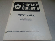 1986 Chrysler Outboard Service Manual 45 50 HP OEM Boat OB 3871 Outboard Motors