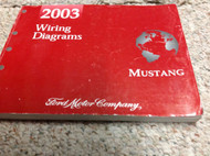 2003 FORD MUSTANG Electrical Wiring Diagrams Service Shop Manual 03 BOOK