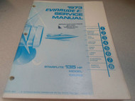 1973 Evinrude Service Shop Repair Manual 135 HP Starlite 135393 OEM Boat 4912