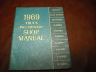 1969 Ford Truck Trucks Preliminary Shop Manual DAMAGED FACTORY OEM BOOK 69 DEAL