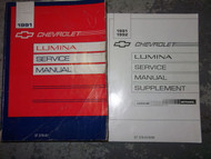 1991 GM Chevrolet LUMINA Shop Repair Service Workshop Manual Set W Supplement BK