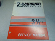 1976 Mariner Outboards Service Manual 3 1/2 HP Boat OEM