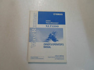2001 Yamaha Waverunner XLT1200 Owners Operators Manual WATERCRAFT OEM BOOK X