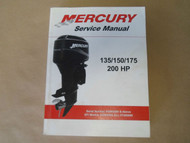 2002 White Mercury 135/150/175/200 HP Service Manual 0G960500 & Above OEM 02 x