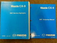 2007 Mazda CX-9 CX9 Bodyshop and Service Highlights Manual SET FACTORY OEM BOOKS