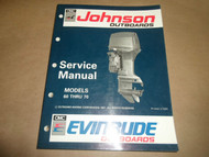 1992 Johnson Evinrude Outboards 60 thru 70 Service Shop Manual OEM Boat 508144 x
