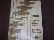 1988 CHEVY CAPRICE & MONTE CARLO Repair Service Shop Manual FACTORY OEM