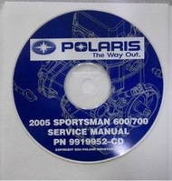 2005 POLARIS SPORTSMAN 600/700 Service Repair Manual CD FACTORY OEM X