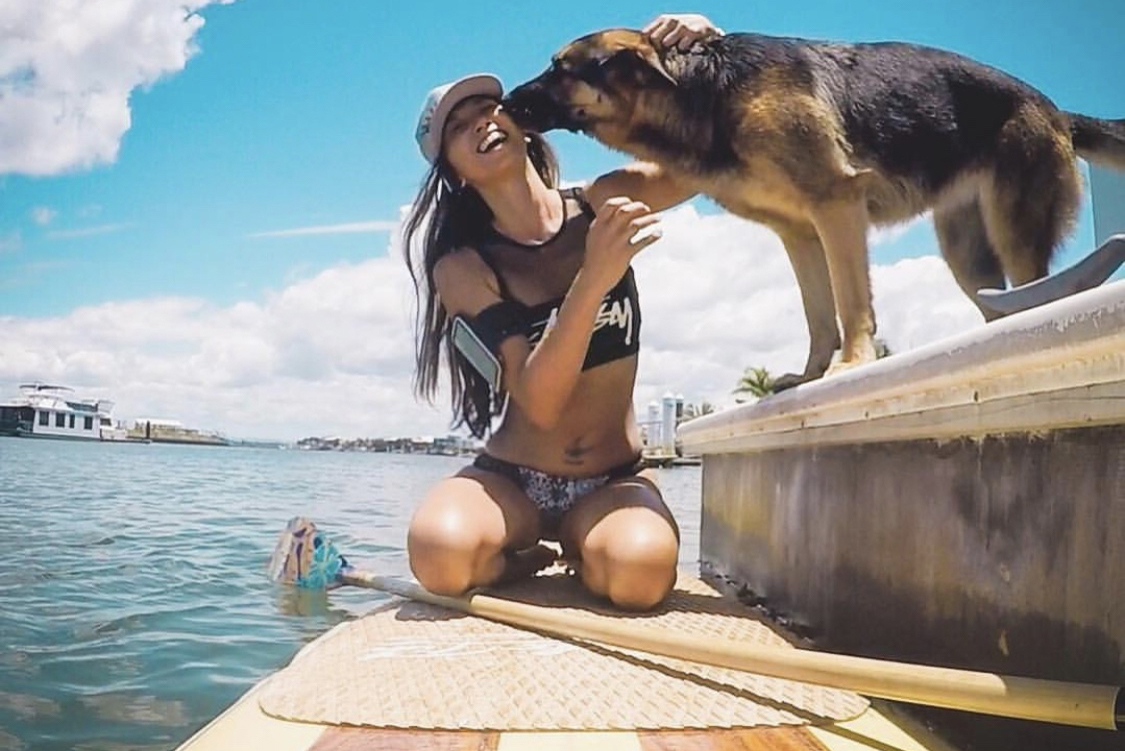 paddle boarding with your dog