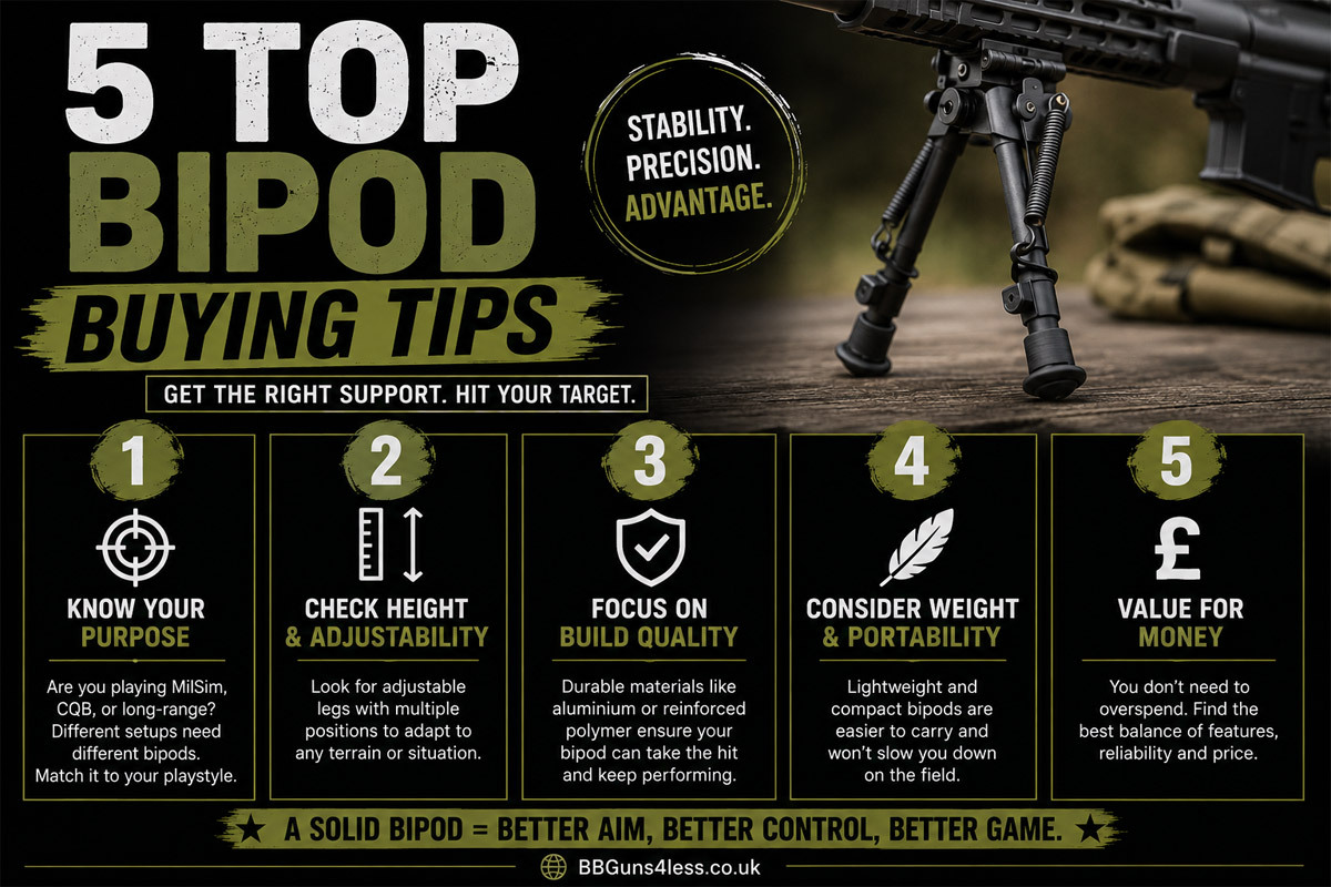 airsoft bipod top buying tips 