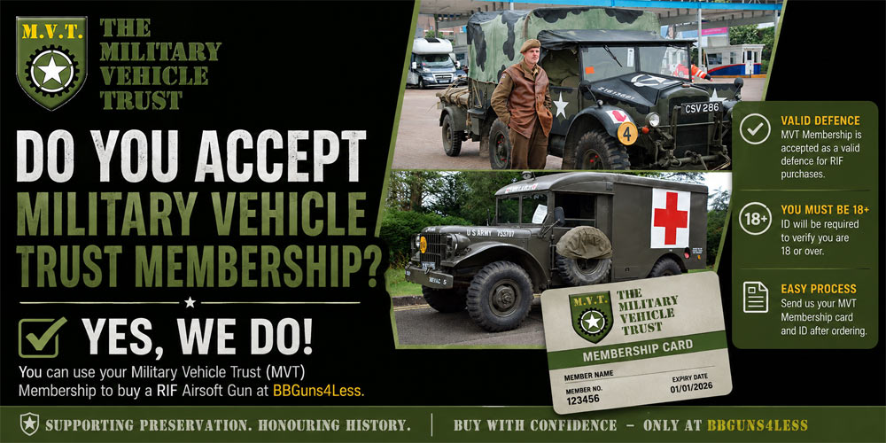 Can I Use a Military Vehicle Trust Membership to Buy a RIF Airsoft Gun? Can I Use a Military Vehicle Trust Membership to Buy a RIF Airsoft Gun?
