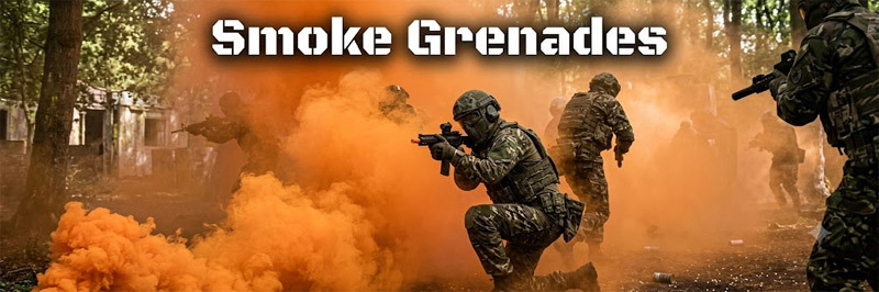 smoke grenades in an airsoft game smoke grenades
